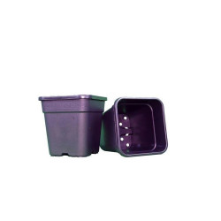 Square pot NERO 11L black