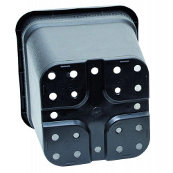 Quadratischer Topf NERO 11L schwarz