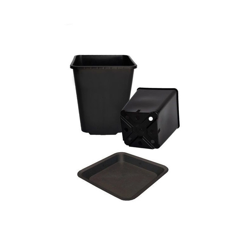 Square production pot high 11L + saucer Square production pot high 11L + saucer