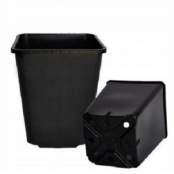 Square production pot high 11L + saucer